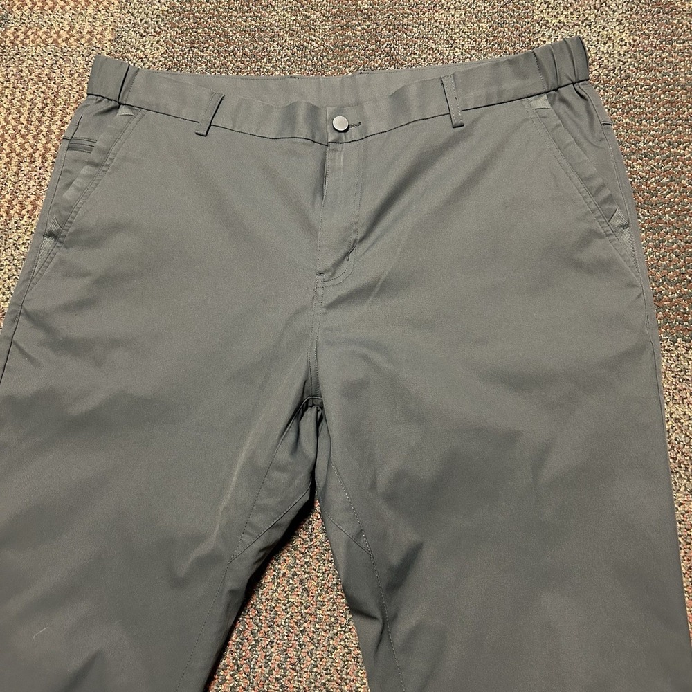 JACK ARCHER Jetsetter Tech Chino Pants Straight Stretch Charcoal Gray Sz 38x34